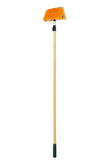 Wet or Waterless Mop 10" w/ Wooster Fiberglass Pole Wash Wax ALL