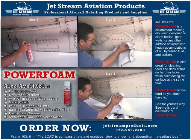Powerfoam Aerosol Dry Wash Jet Stream Aviation Products Inc.