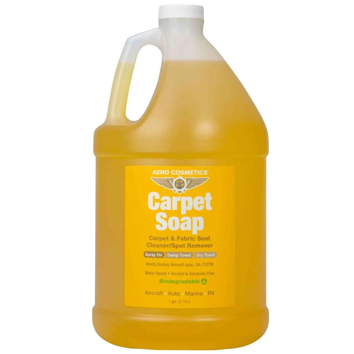 Carpet Soap 1 Gallon - Carpet & Fabric Seat Cleaner/Spot Remover Wash Wax ALL