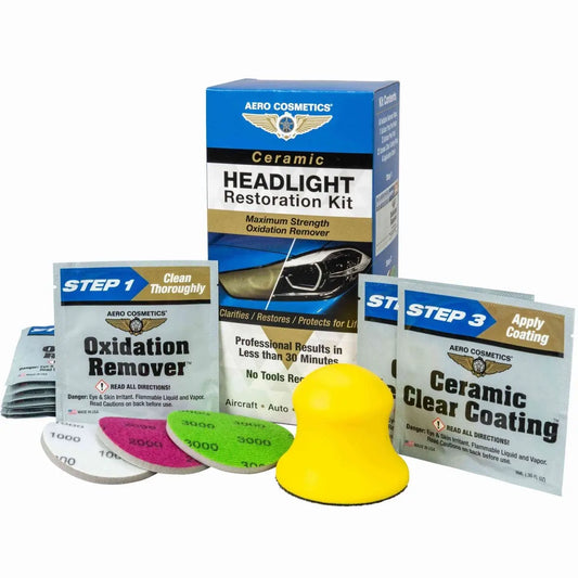 Ceramic Headlight Restoration Kit Wash Wax ALL