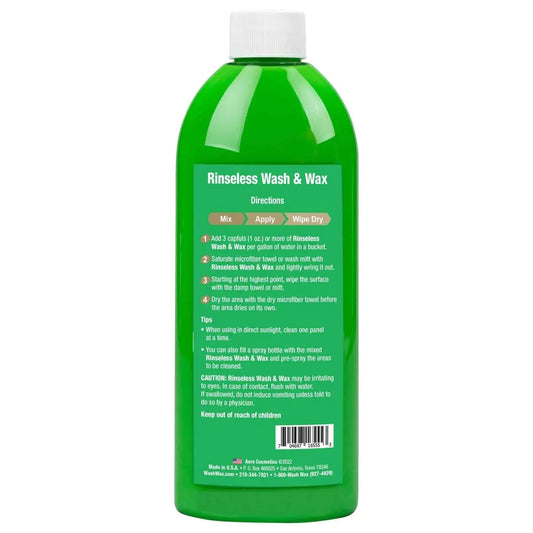 Rinseless Car Wash and Wax 16 Fl. oz - Waterless Rinse-Free Car Wash Wash Wax ALL