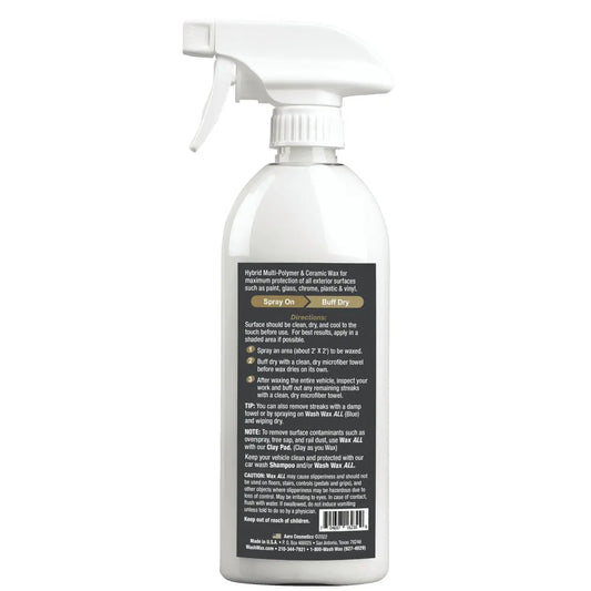 Wax ALL 16 Fl. oz- Hybrid Multi-Polymer Ceramic Wax Wash Wax ALL