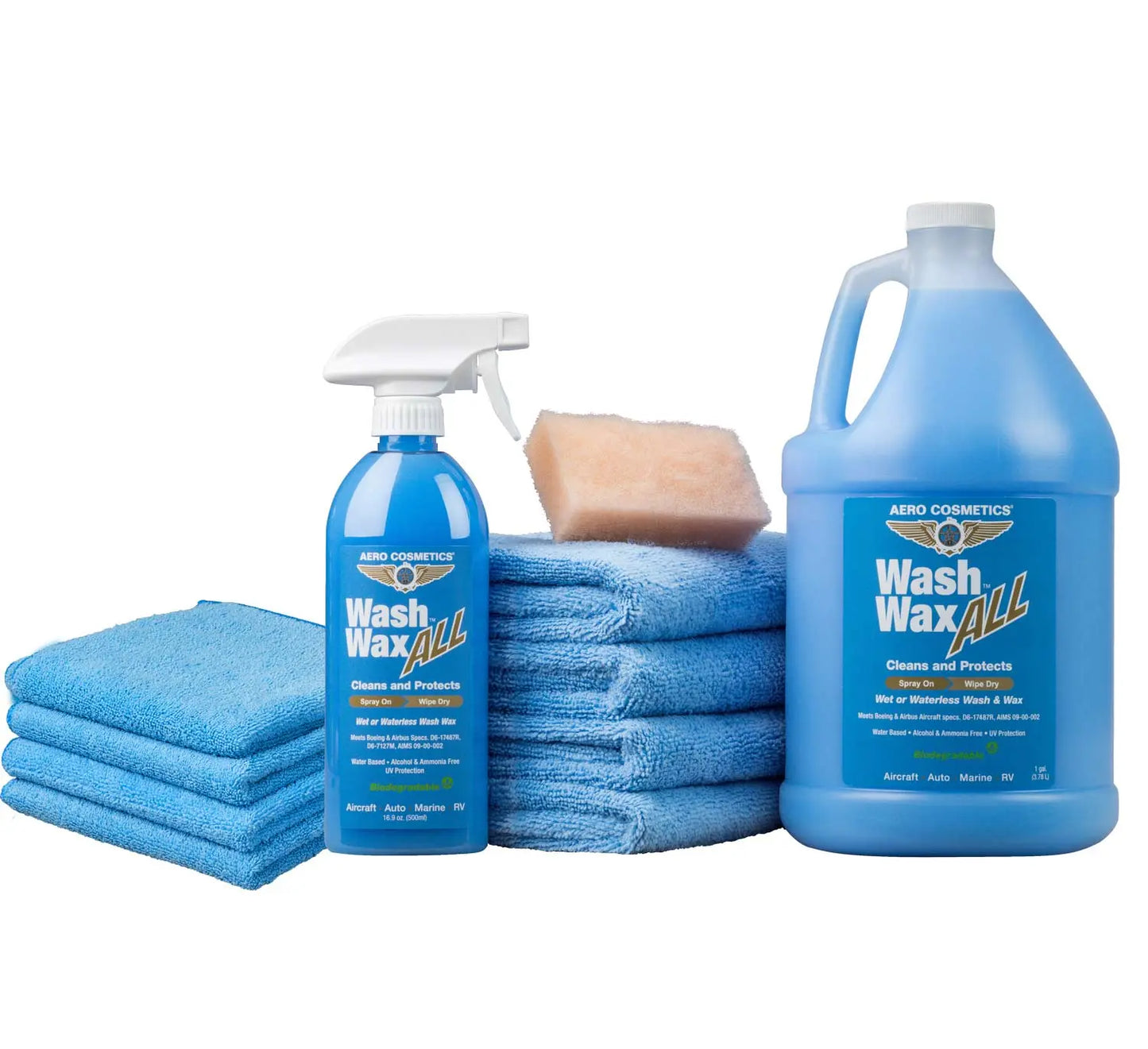 Waterless Car Wash Wax 144oz Kit - Waterless Wash Cleaner and Protectant Wash Wax ALL
