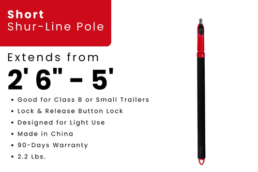 Short Shur-Line Easy Reach Pole - [2' to 5'] Wash Wax ALL