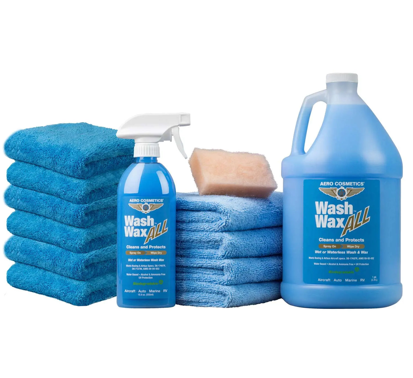 Waterless Car Wash Wax 144oz Kit - Waterless Wash Cleaner and Protectant Wash Wax ALL