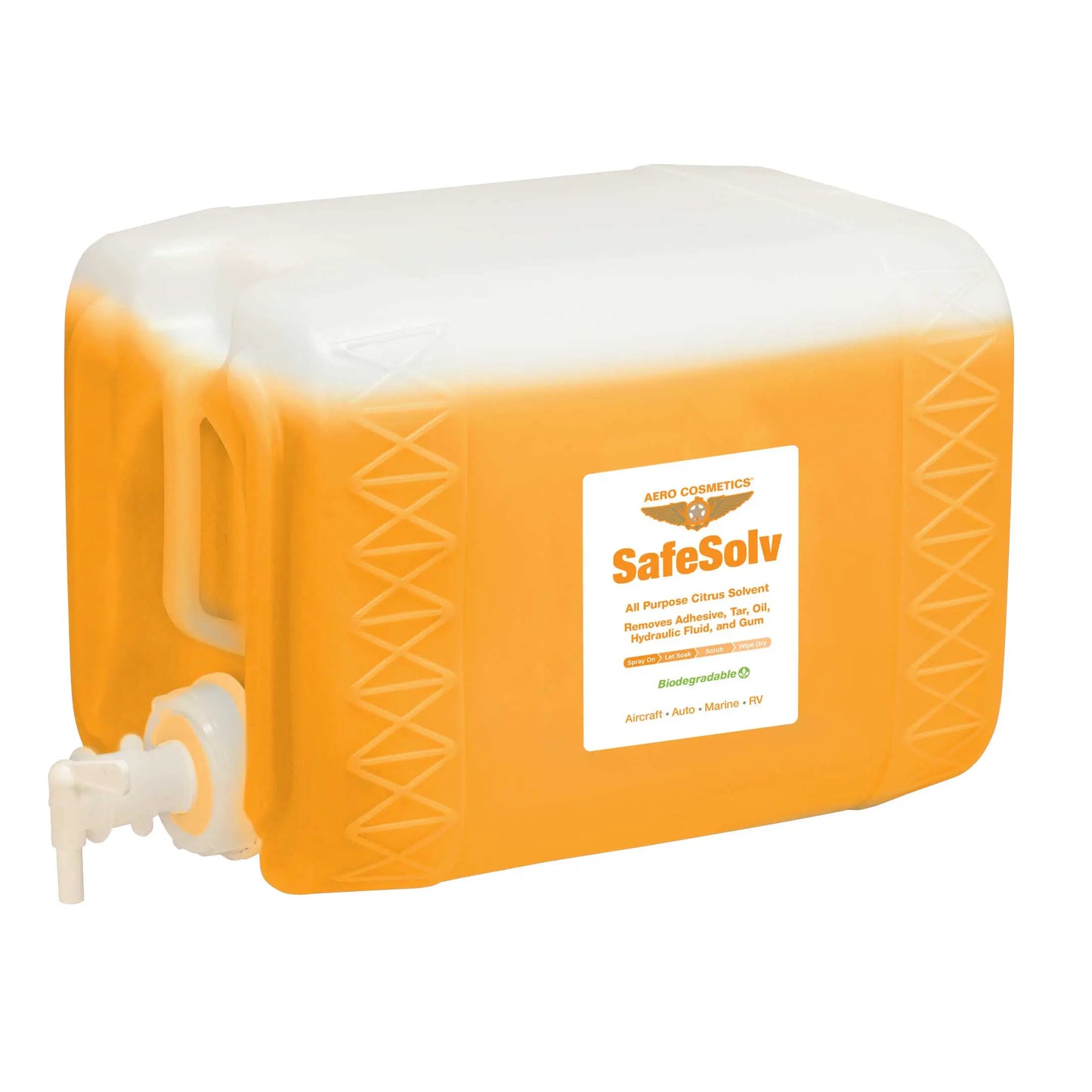 SafeSolv 5 Gallons - Adhesives, Tar, Oil, Hydraulic Fluid and Gum Remover Wash Wax ALL