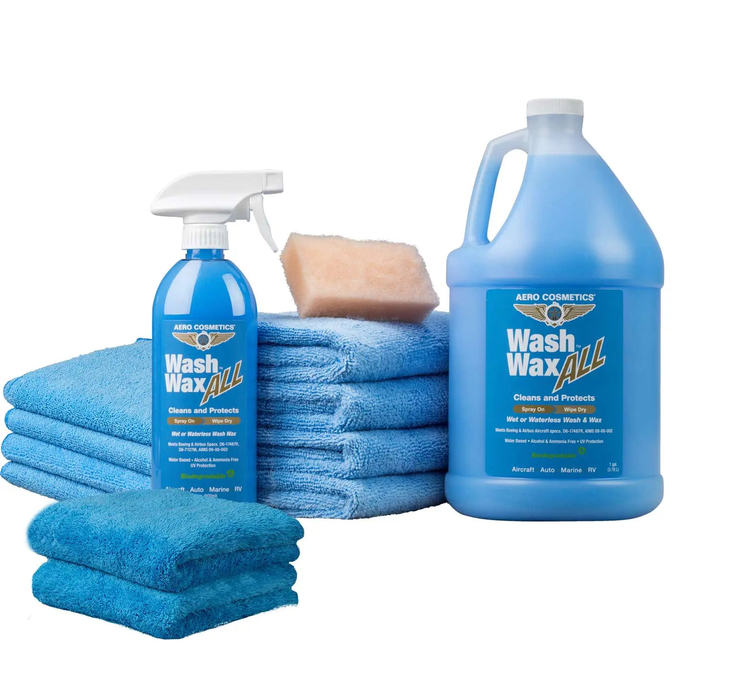 Waterless Car Wash Wax 144oz Kit - Waterless Wash Cleaner and Protectant Wash Wax ALL