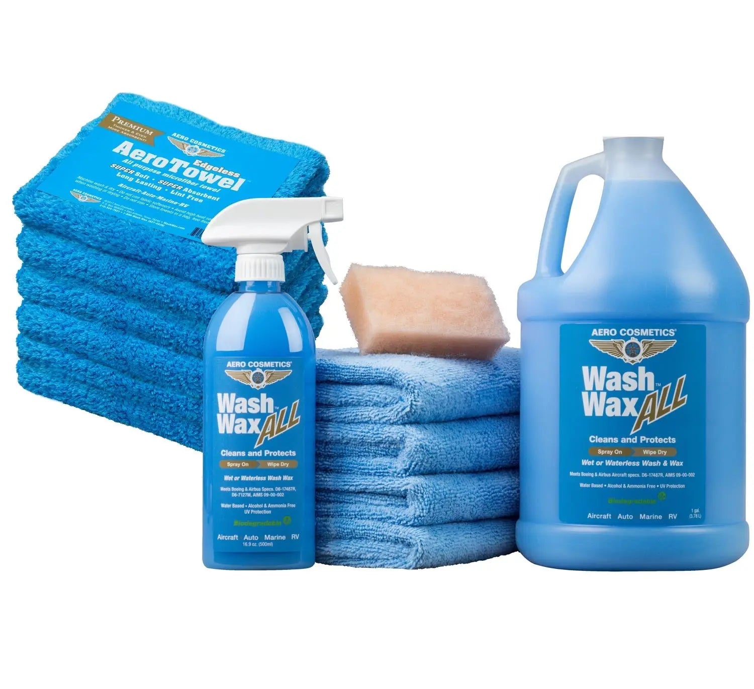 Waterless Car Wash Wax 144oz Kit - Waterless Wash Cleaner and Protectant Wash Wax ALL