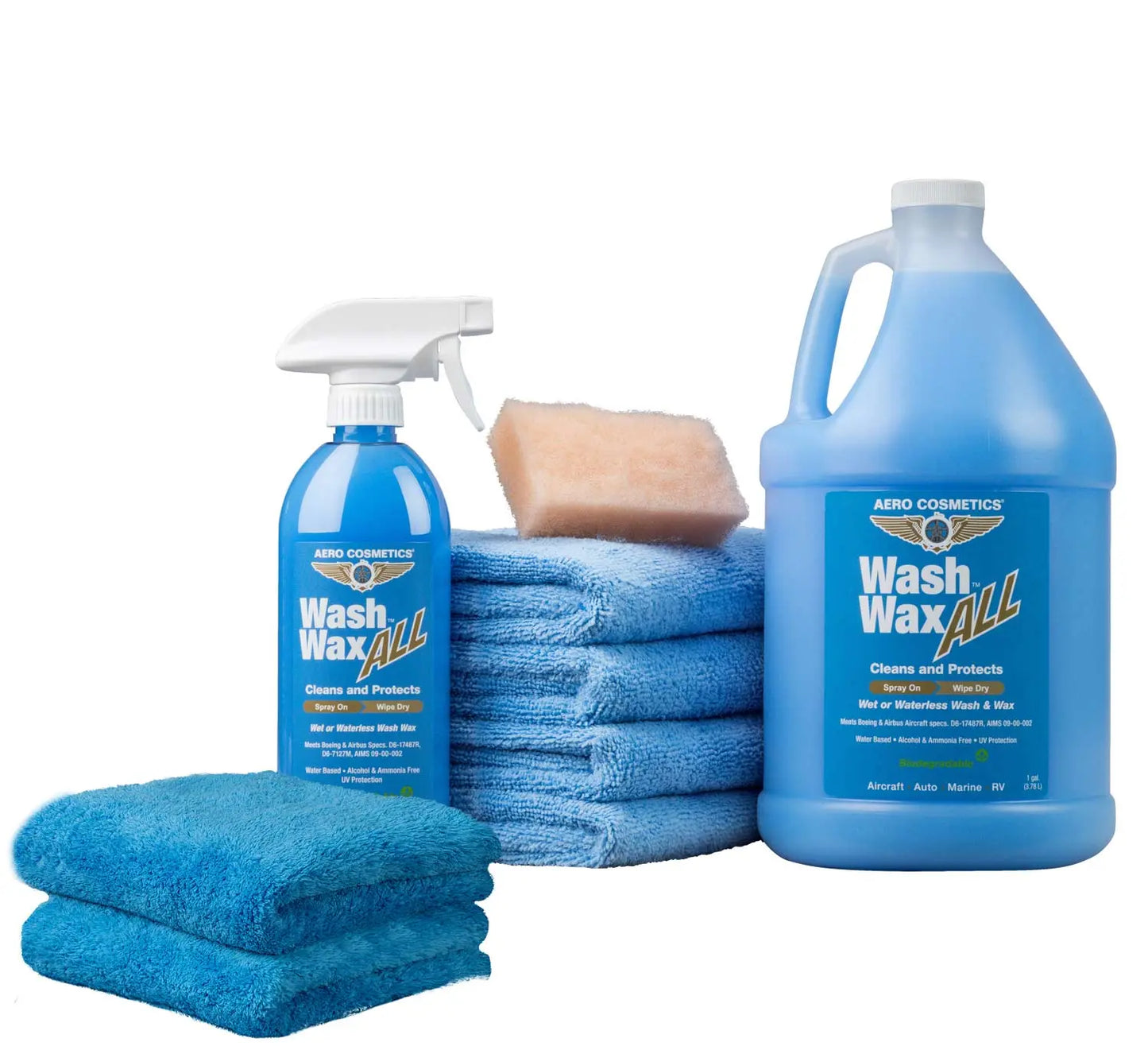 Waterless Car Wash Wax 144oz Kit - Waterless Wash Cleaner and Protectant Wash Wax ALL