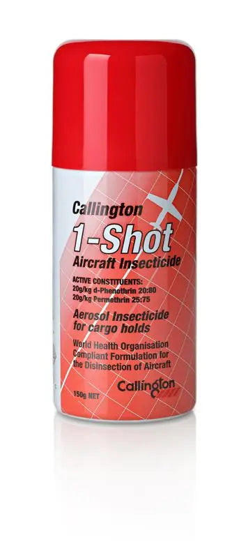 **Hazardous Material - Read Description** 1-Shot Aircraft Insecticide Cargo Spray, 150 gram cans, 12 cans per case (Sold as a case) Callington