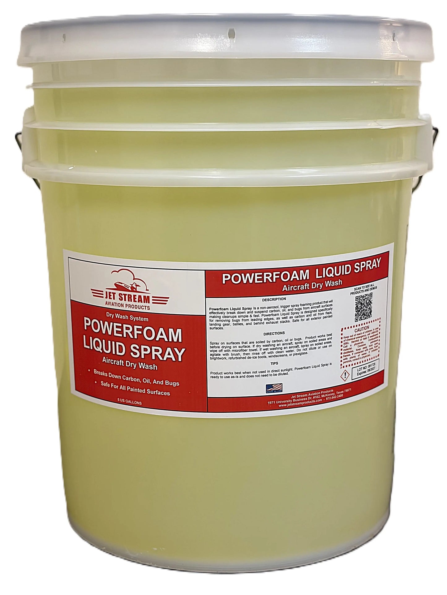 Powerfoam Liquid Spray Aircraft Dry Wash Jet Stream Aviation Products Inc.