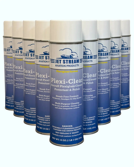 Plexi-Clear Anti-Static Aerosol Glass and Plexiglass Cleaner Jet Stream Aviation Products Inc.