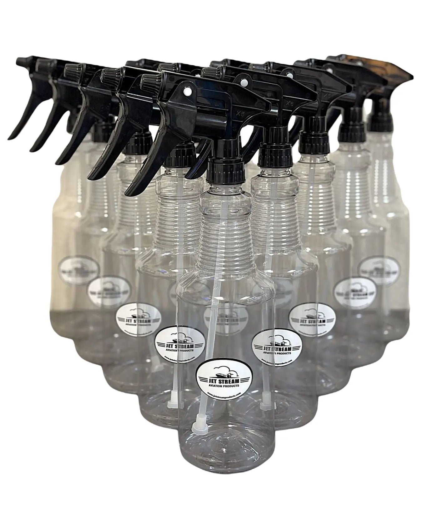 Quart Bottles with Trigger Sprayers - 12 Count Jet Stream Aviation Products Inc.