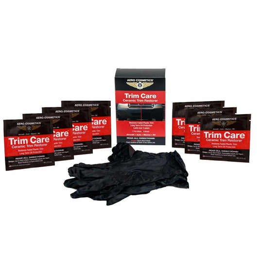 Trim Care Ceramic Restoration Wipes - Faded Plastic Trim Restorer Wash Wax ALL