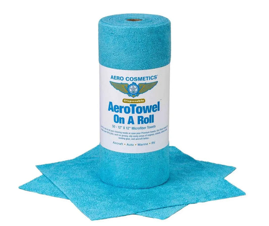 Aero Towels On A Roll - 50 Reusable, Disposable, & Washable Microfiber Towels Wash Wax ALL