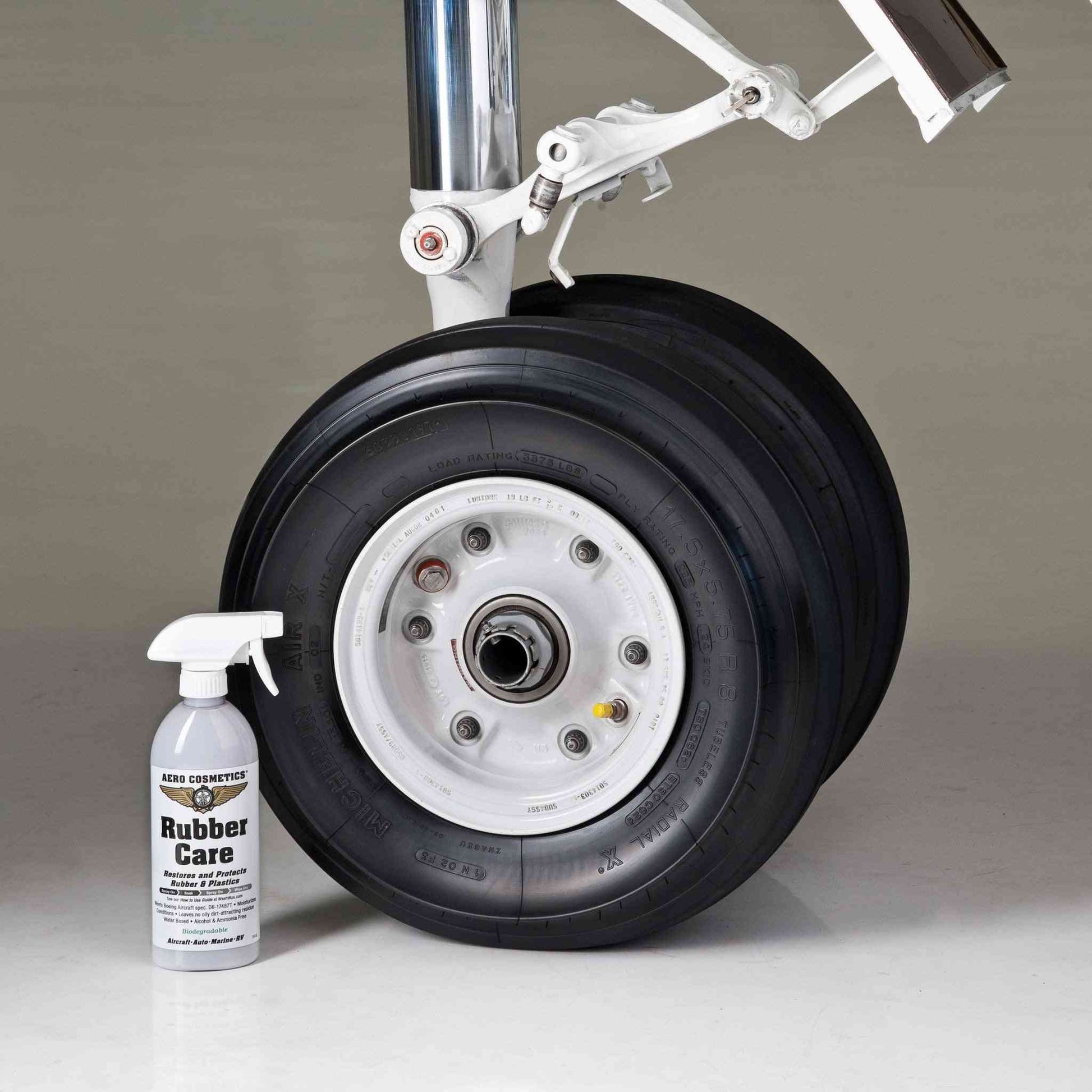 Tire Care Kit - Tire Soap 16oz, Rubber Care 16oz, Tire Brush, Aero Microfiber Towels, and Rubber Care Applicator. Wash Wax ALL