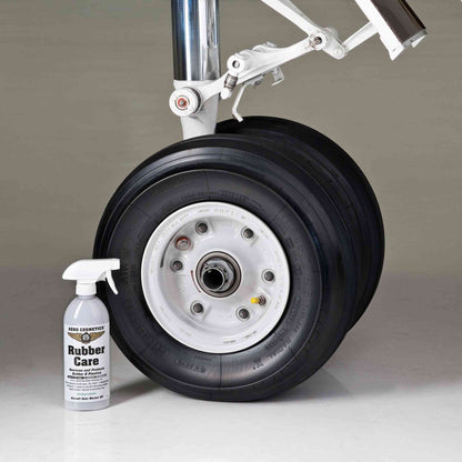 Tire Care Kit - Tire Soap 16oz, Rubber Care 16oz, Tire Brush, Aero Microfiber Towels, and Rubber Care Applicator. Wash Wax ALL