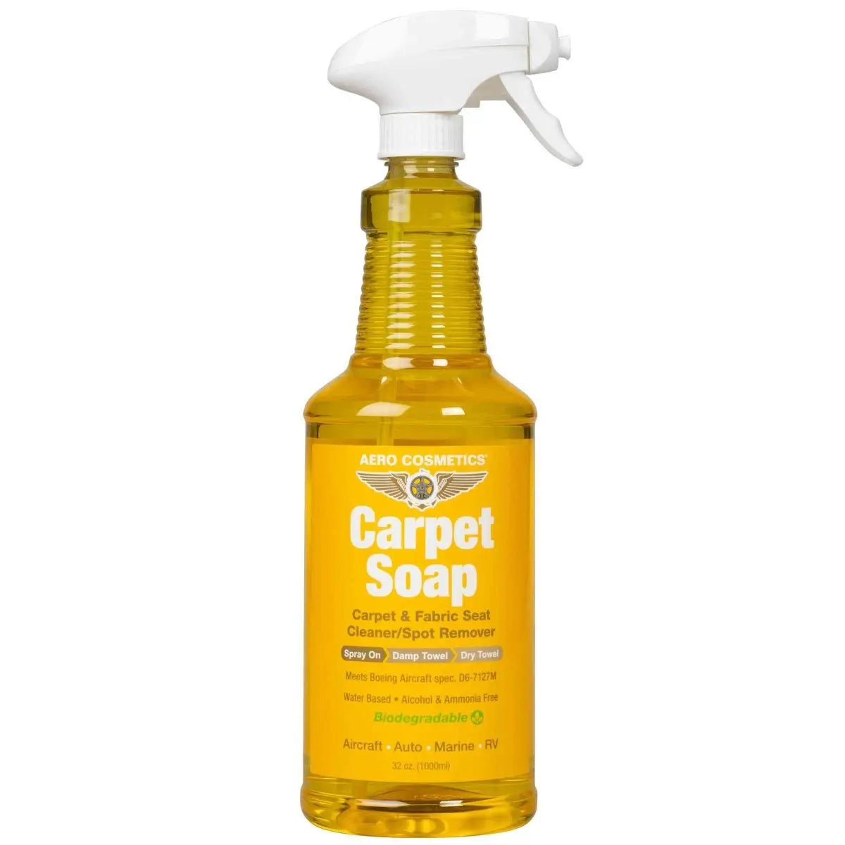 Carpet Soap 32 Fl. oz - Carpet & Fabric Seat Cleaner/Spot Remover Wash Wax ALL