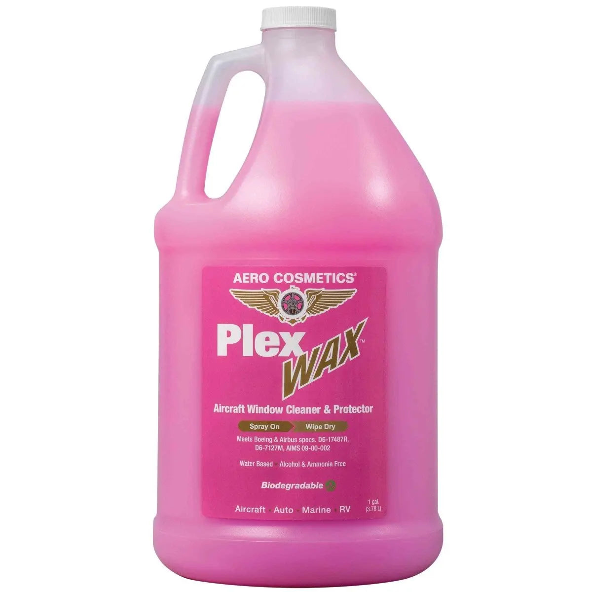 Plex Wax 1 Gallon - Aircraft Window & Instrument Cleaner Wash Wax ALL