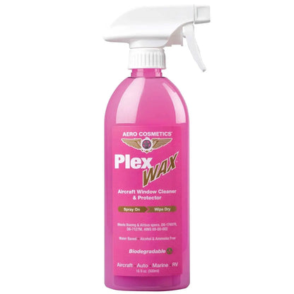 Plex Wax 16 Fl. oz - Aircraft Window & Instrument Cleaner Wash Wax ALL