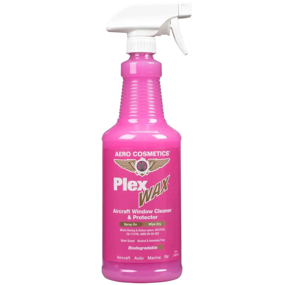 Plex Wax 32 Fl. oz - Aircraft Window & Instrument Cleaner Wash Wax ALL