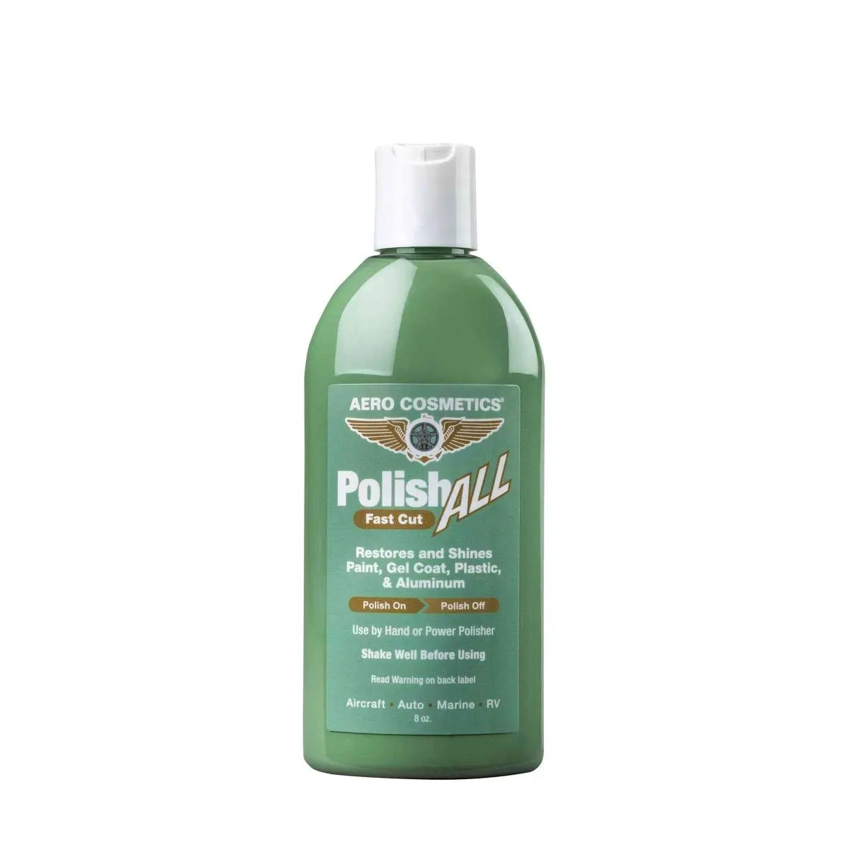 Polish ALL Fast-Cut 8 Fl. oz - Restores & Shines Paint, Gel Coat, Plastics & Aluminum. Wash Wax ALL
