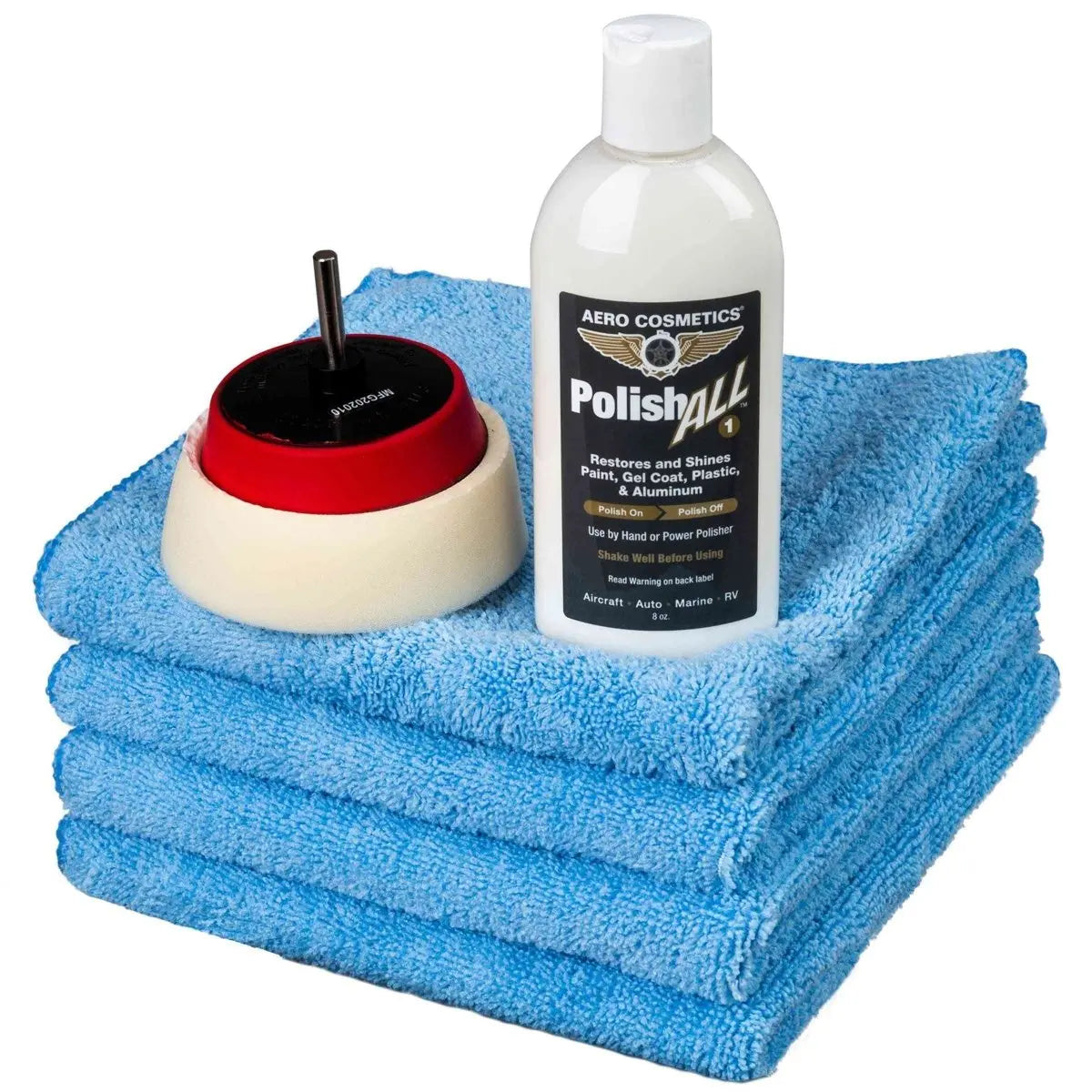 Polish ALL Mini Polish Kit - Polish ALL, 3" Mini Polishing Backing Plate w/ Pad, & Aero Microfiber Towels Wash Wax ALL