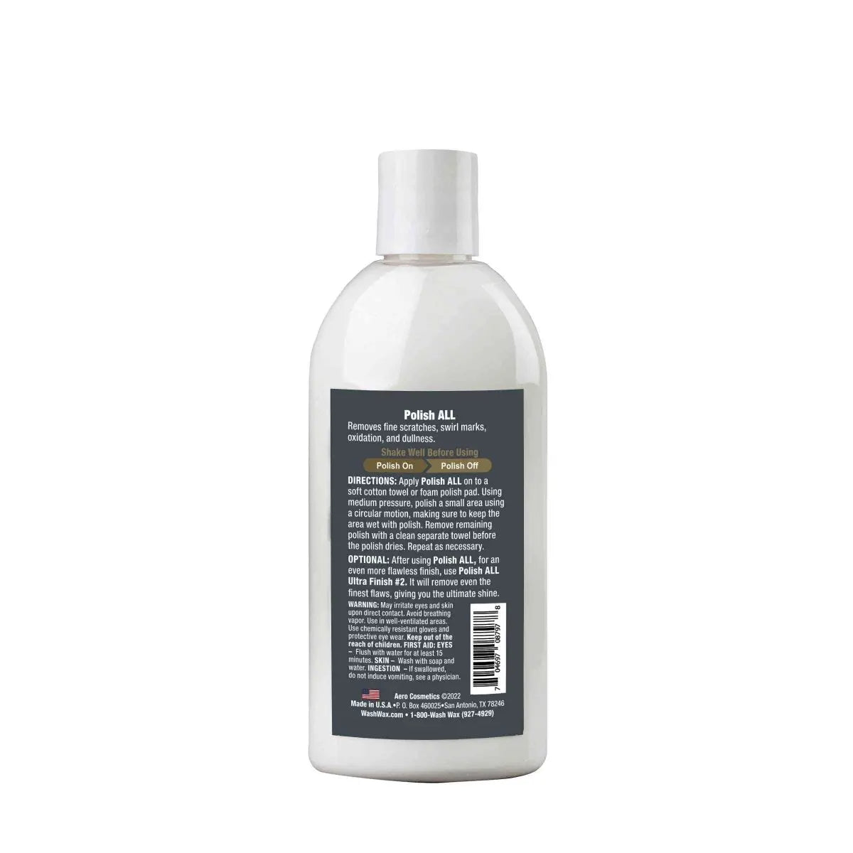 Polish ALL 8 Fl. oz - Restores & Shines Paint, Gel Coat, Plastics & Aluminum. Wash Wax ALL