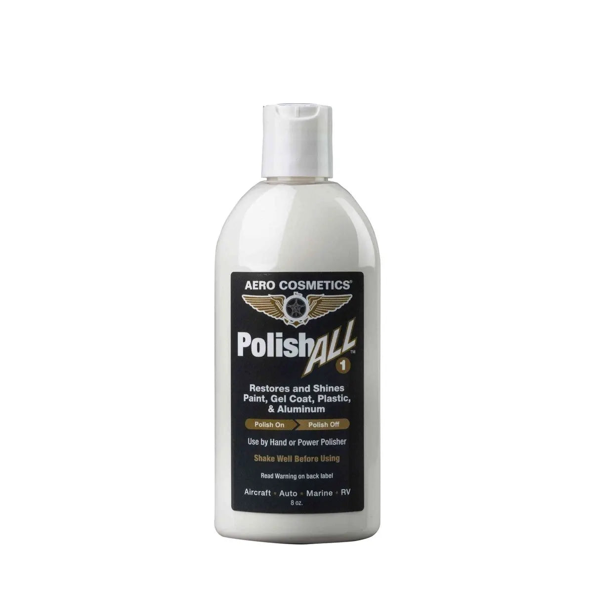 Polish ALL 8 Fl. oz - Restores & Shines Paint, Gel Coat, Plastics & Aluminum. Wash Wax ALL