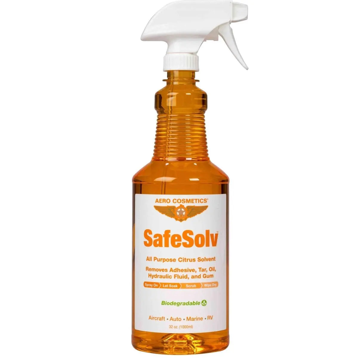 SafeSolv 32 Fl. oz - Adhesives, Tar, Oil, Hydraulic Fluid and Gum Remover Wash Wax ALL