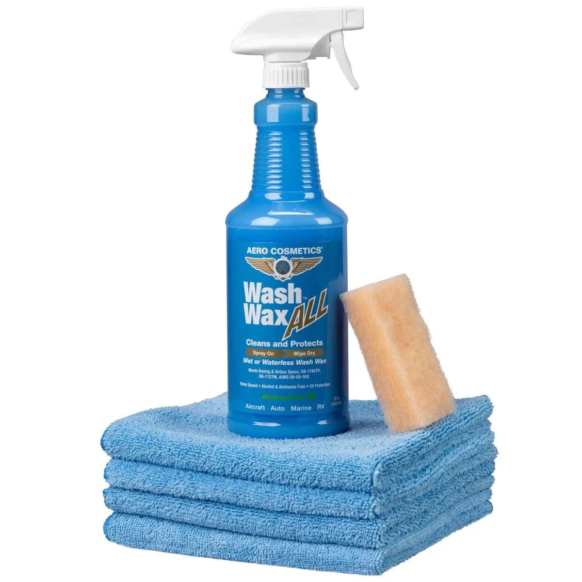 Wash Wax ALL™ 32 Fl. oz Kit - Waterless Wash Cleaner and Protectant Wash Wax ALL