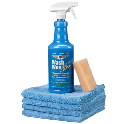 Wash Wax ALL™ 32 Fl. oz Kit - Waterless Wash Cleaner and Protectant Wash Wax ALL