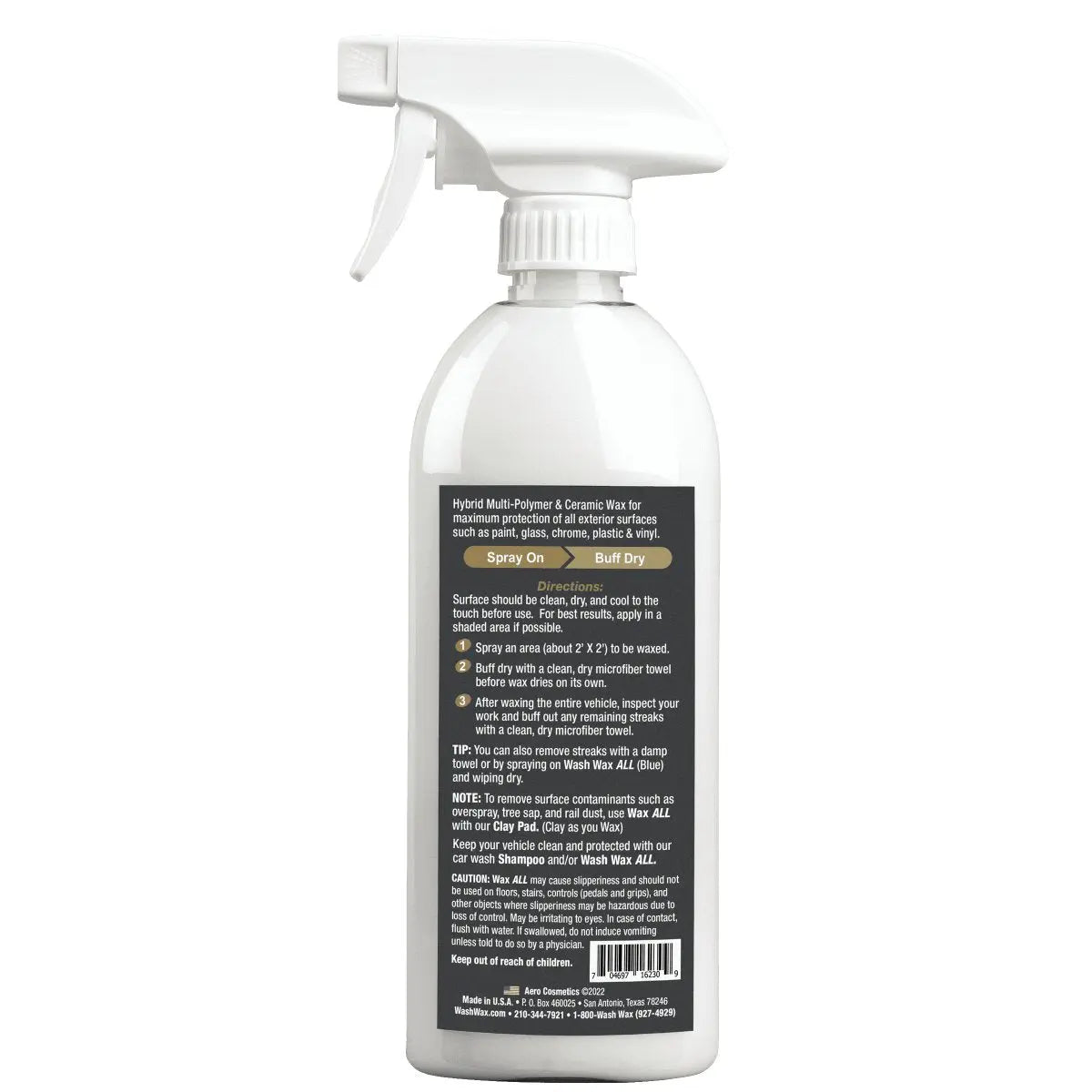 Wax ALL 16 Fl. oz- Hybrid Multi-Polymer Ceramic Wax Wash Wax ALL