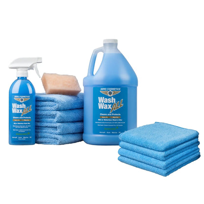 Waterless Car Wash Wax 144oz Kit - Waterless Wash Cleaner and Protectant Wash Wax ALL