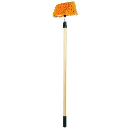 Wet or Waterless Mop 10" w/ Wooster Fiberglass Pole Wash Wax ALL