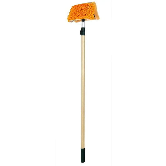 Wet or Waterless Mop 10" w/ Wooster Fiberglass Pole Wash Wax ALL