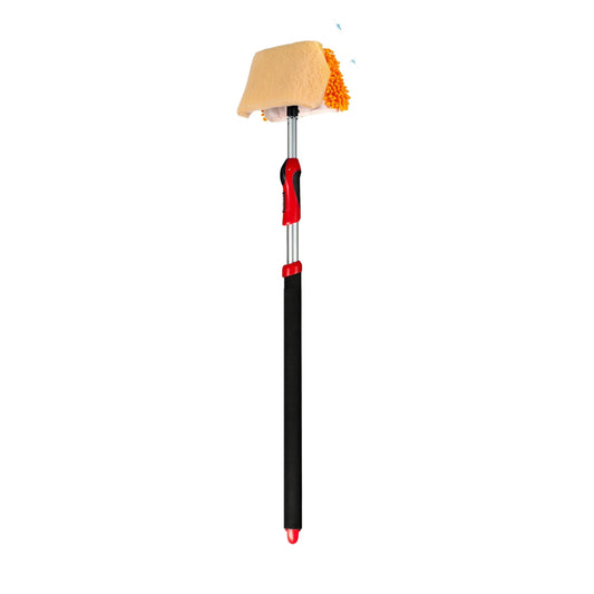 Wet or Waterless Mop 10" w/ Shur-Line Easy Reach Pole Wash Wax ALL
